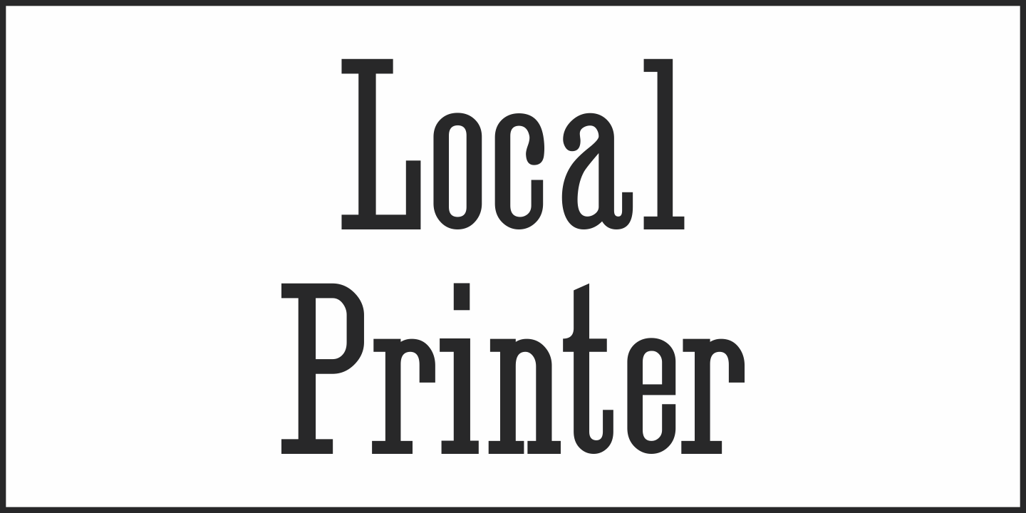 Пример шрифта Local Printer JNL #5